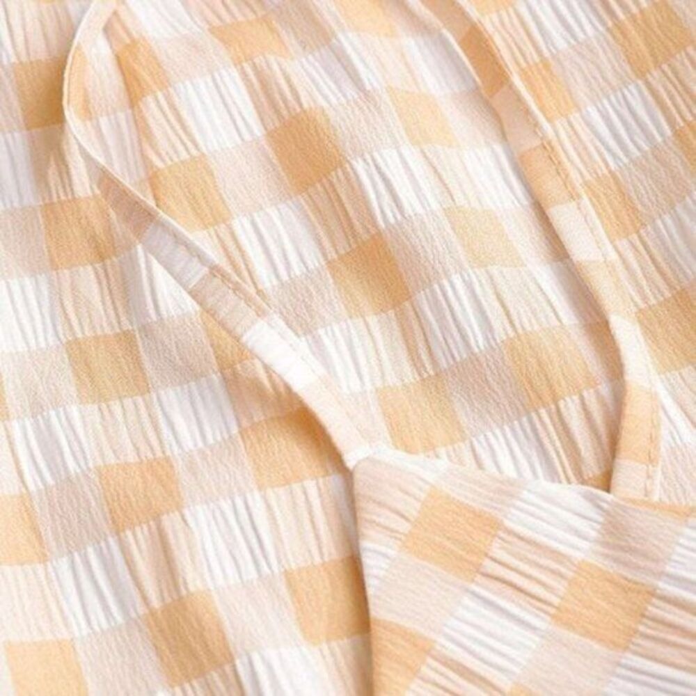 Micas Checked Print Bra Top And Skirt Set Size M - Picture 12 of 13